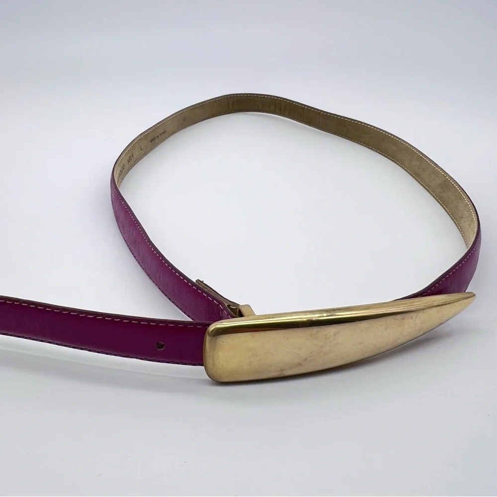 VTG Rayman/Ridless Magenta Belt with Gold Buckle 28-30